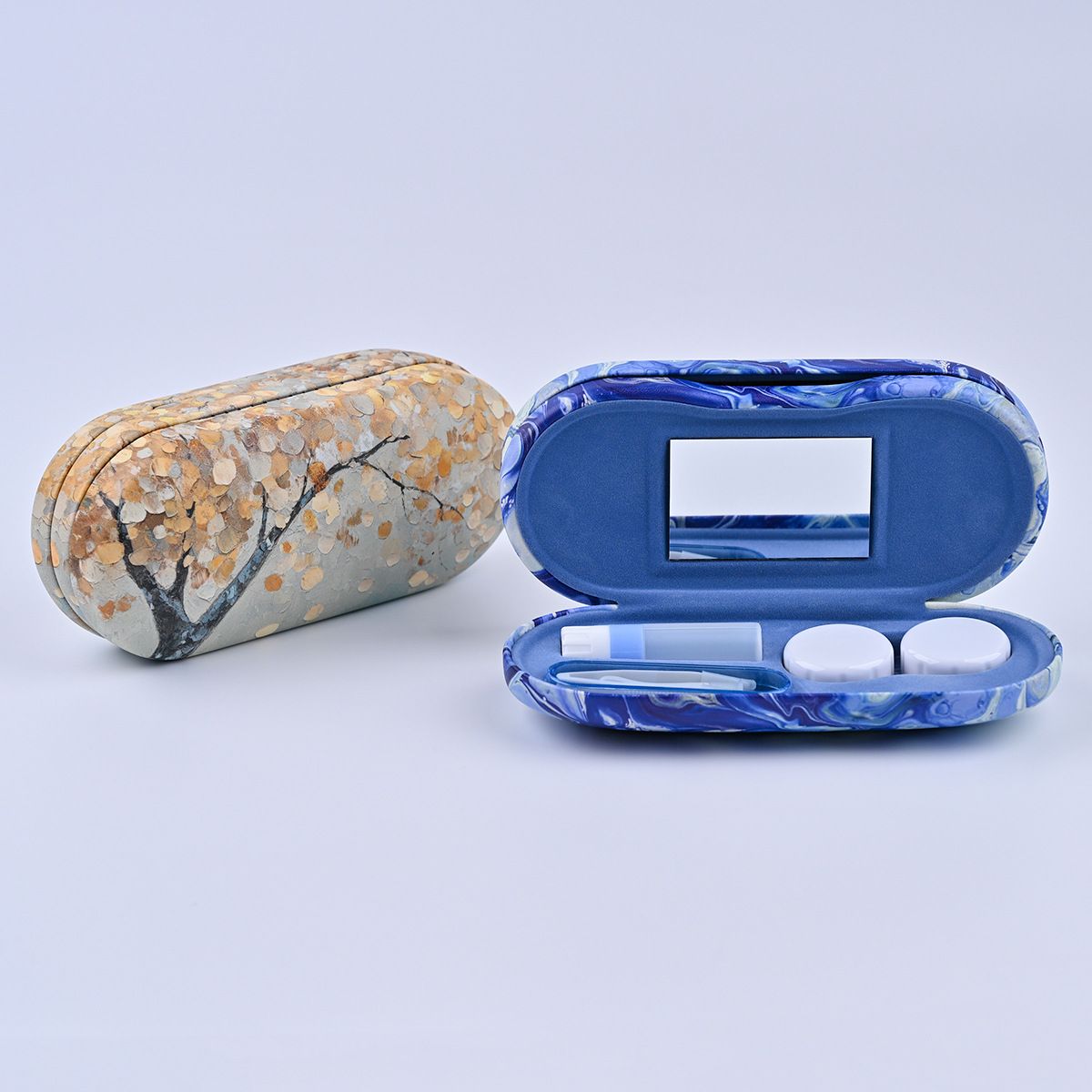Lens Case Pouch - Two-in-One Frame Glasses Box Pressure-Resistant Portable