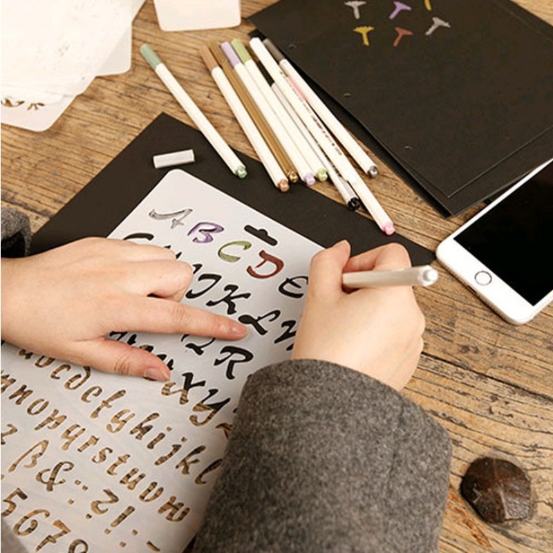 Photography Font - 1pc A4 Alphabet Letters Layering Stencils