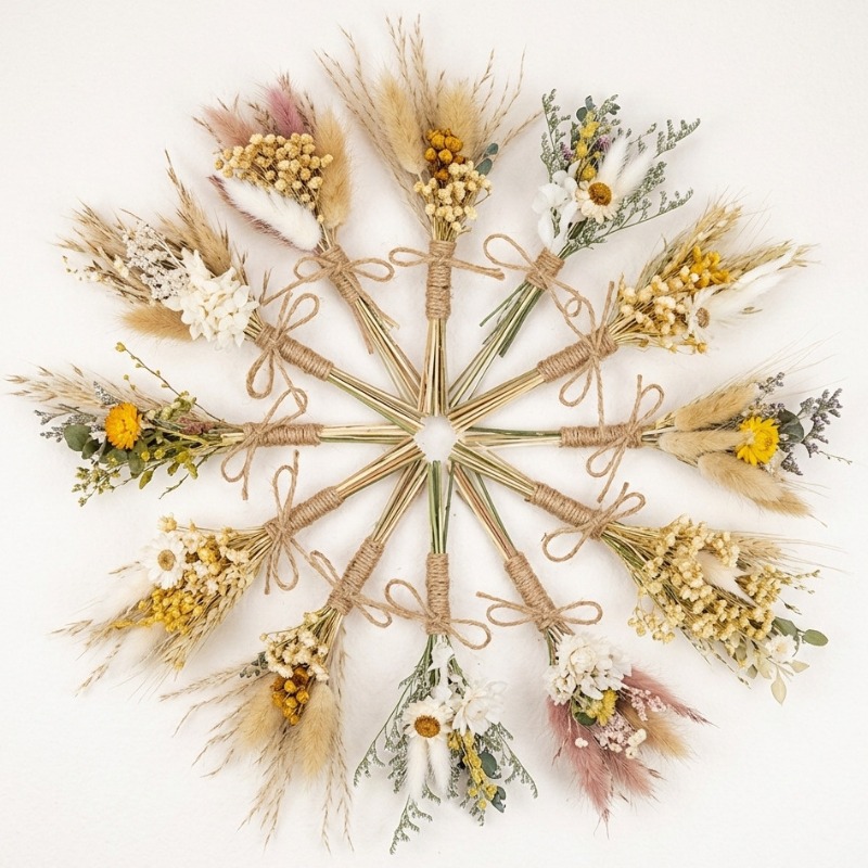 Photography Wedding - Mini Dried Flower Bouquet Natural Preserved