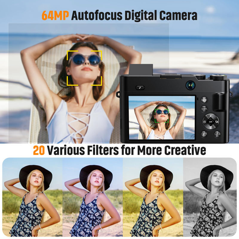 4K Digital Camera 64MP Photogr - Photography Nature Images recension och pris