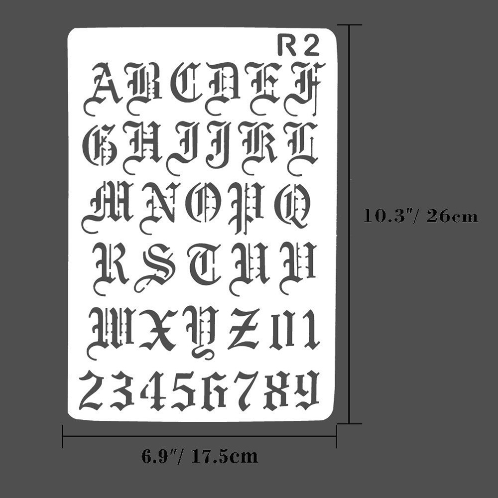 New Hollow Layering Stencils W - Photography Font recension och pris
