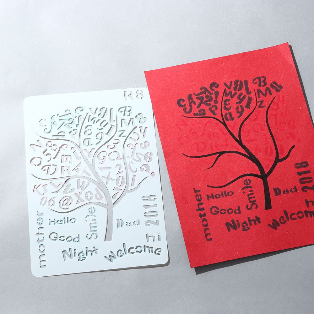 New Hollow Layering Stencils W - Photography Font recension och pris
