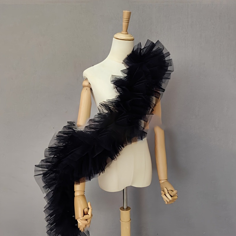 Black fluffy gauze shawl bride - Photography Wedding recension och pris