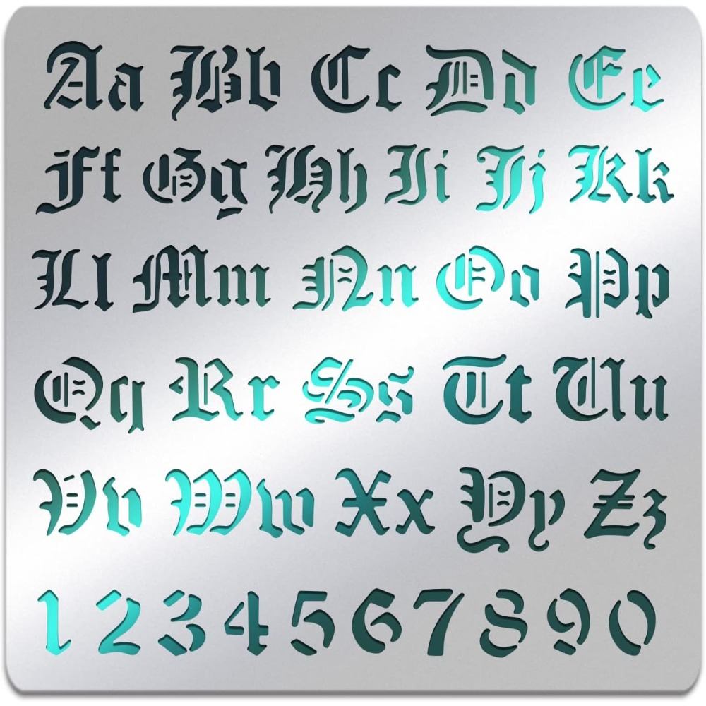 Matte Metal Letters Stencils G - Photography Font recension och pris