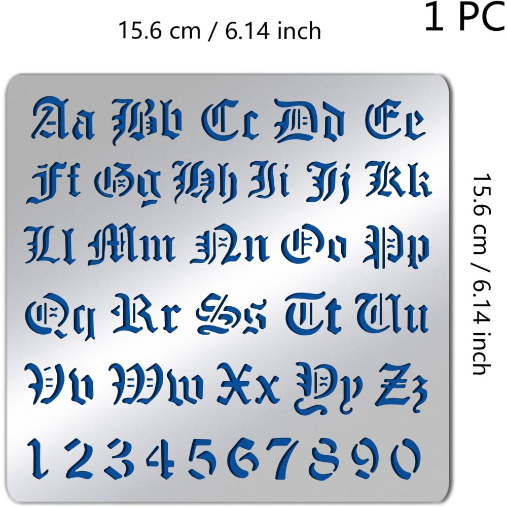 Matte Metal Letters Stencils G - Photography Font recension och pris