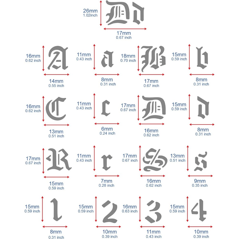Matte Metal Letters Stencils G - Photography Font recension och pris