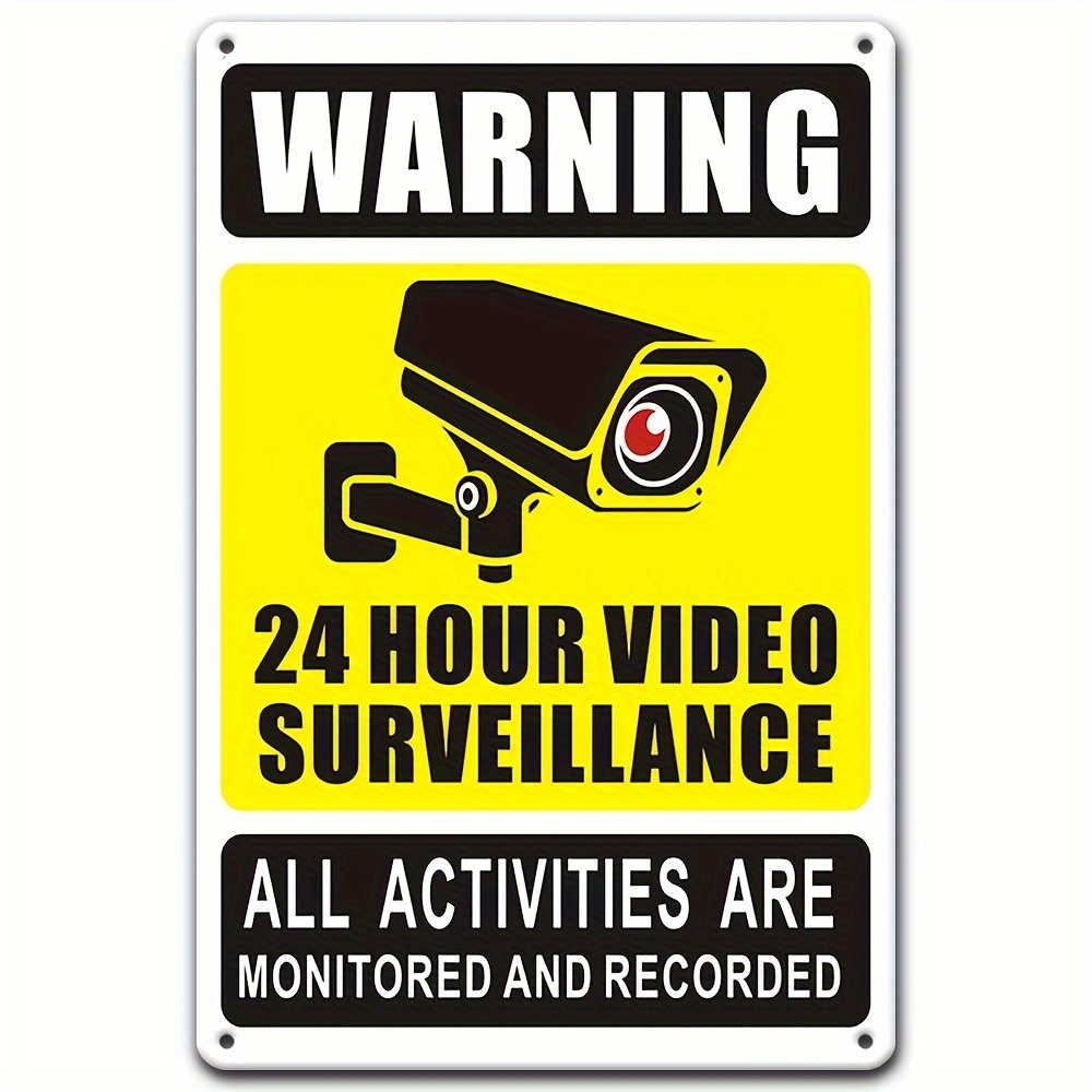 24/7 Video Surveillance Warnin - Photography Outdoor recension och pris