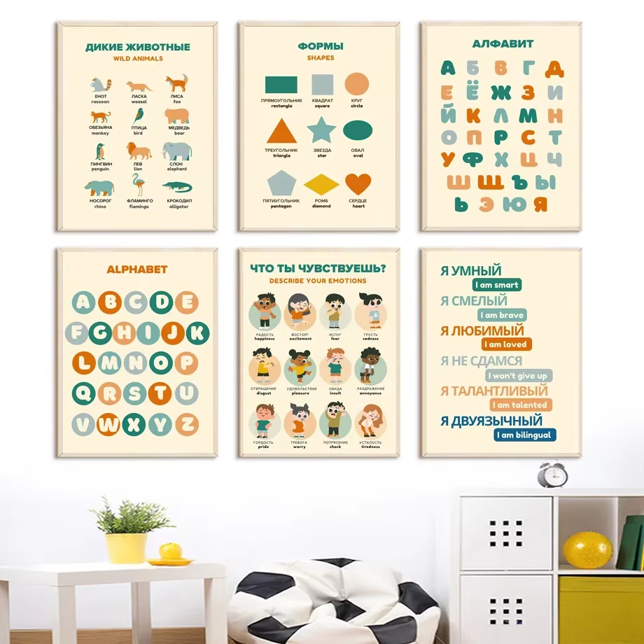 1pc Russian Educational Art Po - Photography Font recension och pris