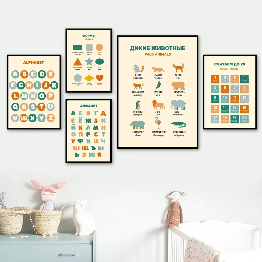 1pc Russian Educational Art Po - Photography Font recension och pris