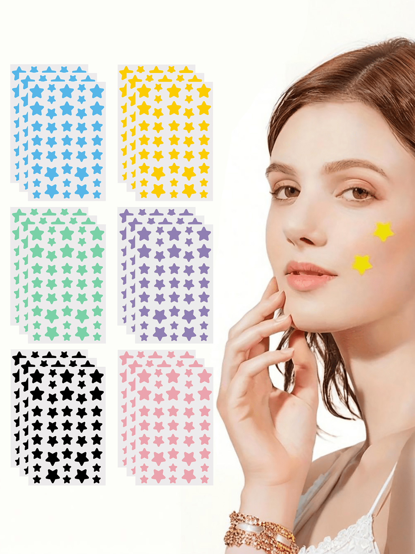 240 Pieces/Cute Star Face Stic - Photography Outdoor recension och pris