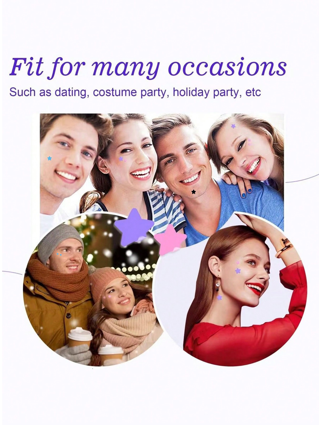 240 Pieces/Cute Star Face Stic - Photography Outdoor recension och pris
