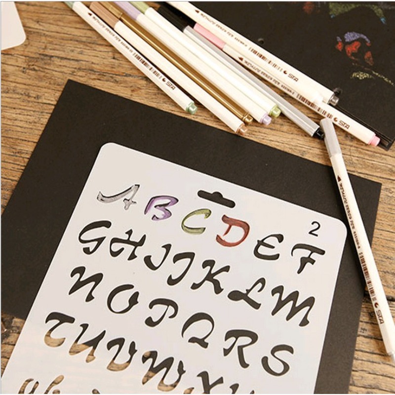1pc A4 Alphabet Letters Layeri - Photography Font recension och pris