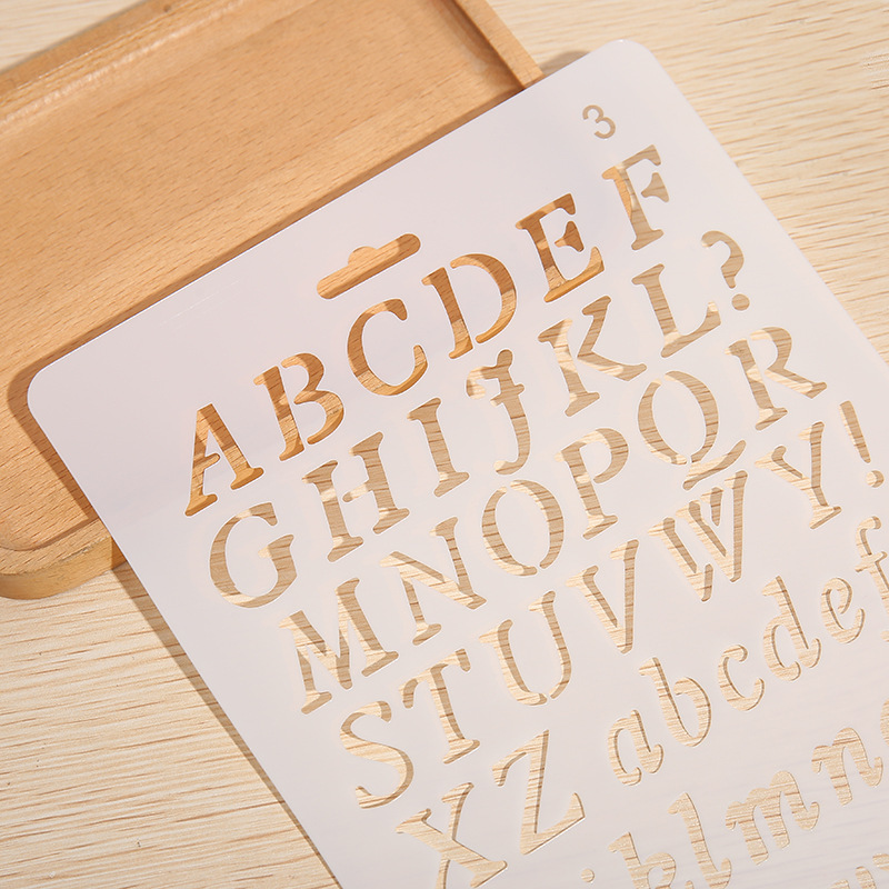 1pc A4 Alphabet Letters Layeri - Photography Font recension och pris