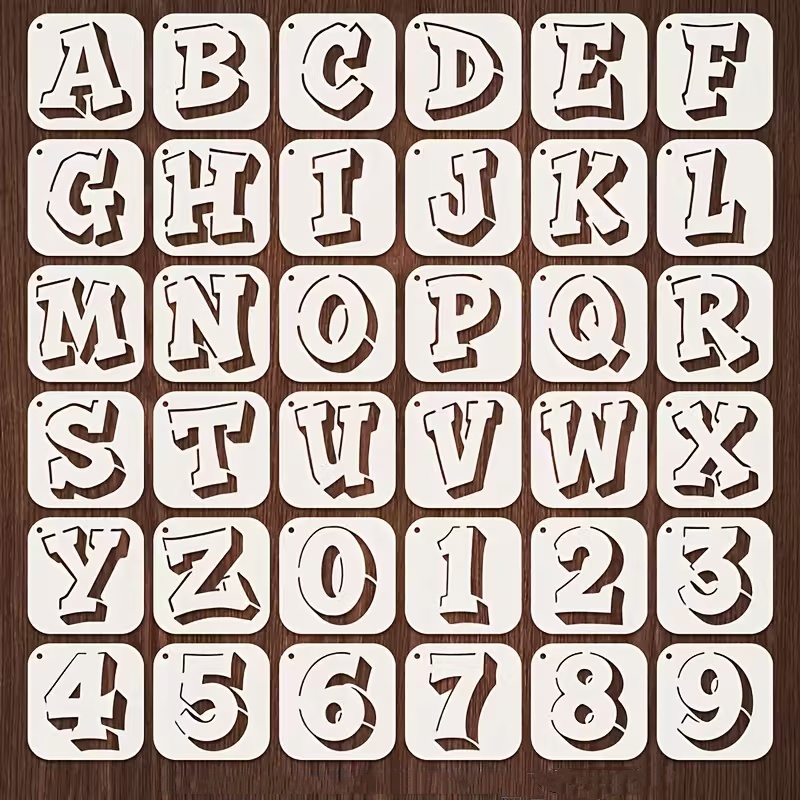 36PCS 2.95 inch Letter and Num - Photography Font recension och pris