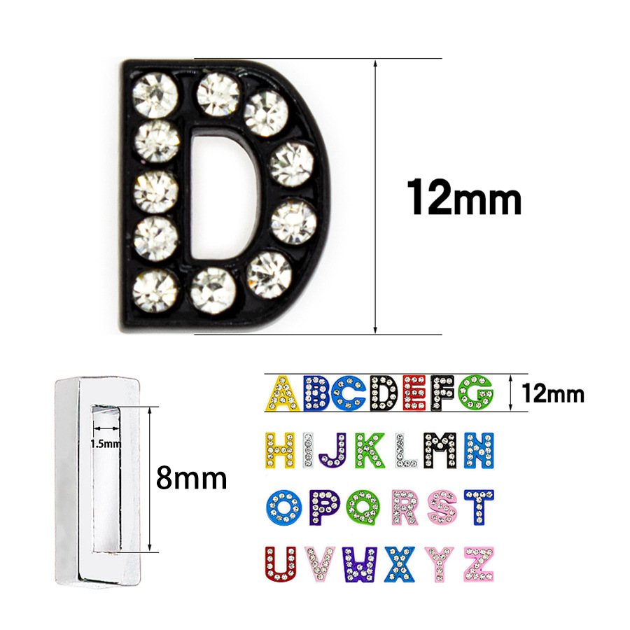 50PC/lot Hole 8MM Slide Letter - Photography Font recension och pris