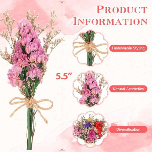 Mini Dried Flower Bouquet Natu - Photography Wedding recension och pris