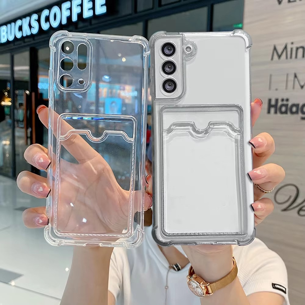 Clear Silicone Card Slot Holde - Lens Case Pouch recension och pris