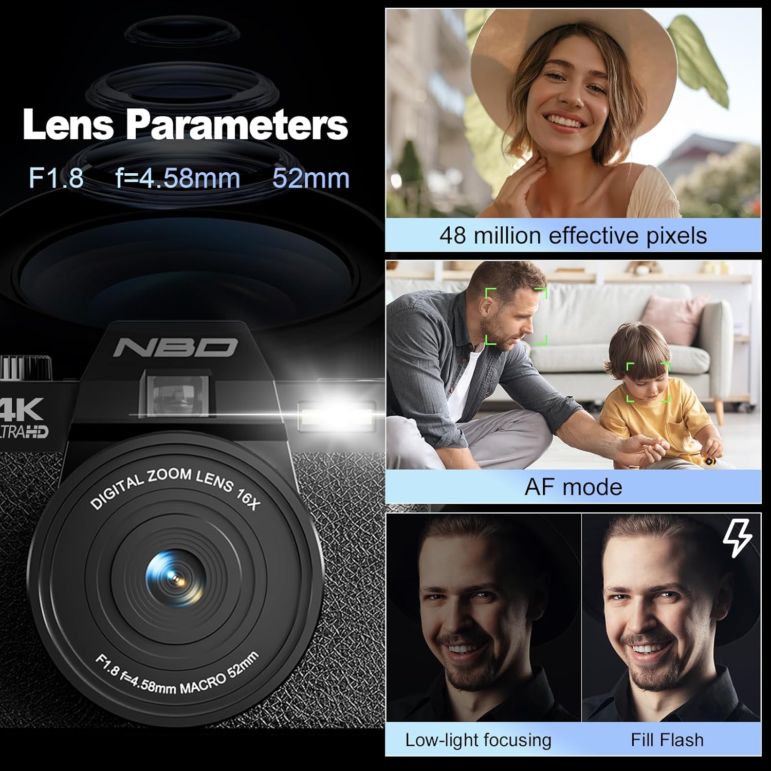 NBD 4K Digital Cameras for Pho - Photography Nature Images recension och pris